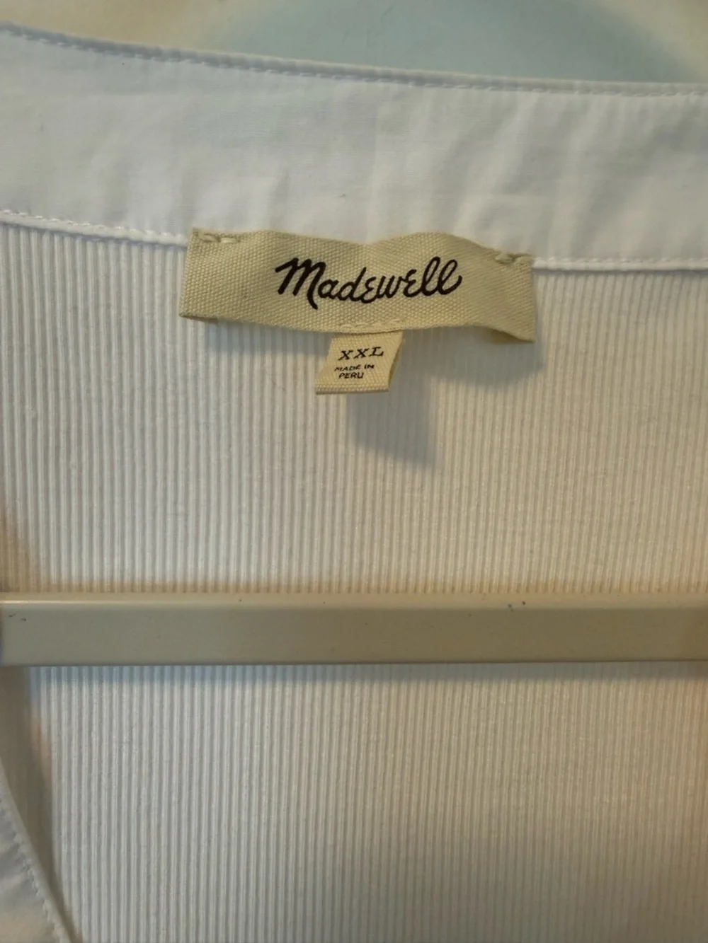 NWOT Madewell Puff-Sleeve Henley Knit Top, Size XXL